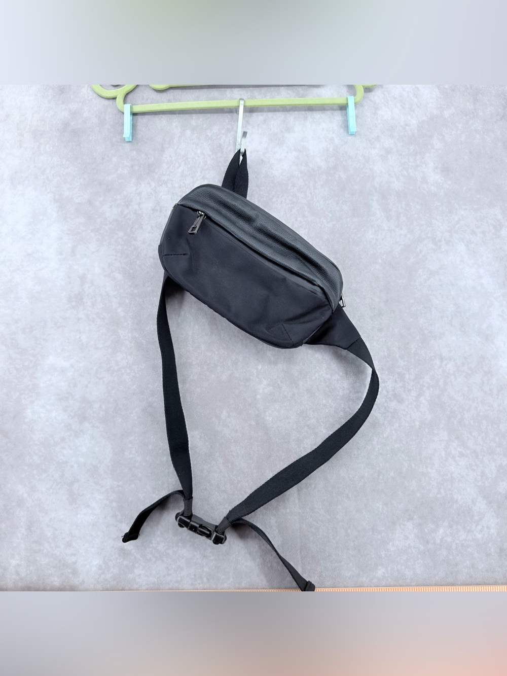 Black Men's Crossbody Sling Bag - Minimal Everyday Carry